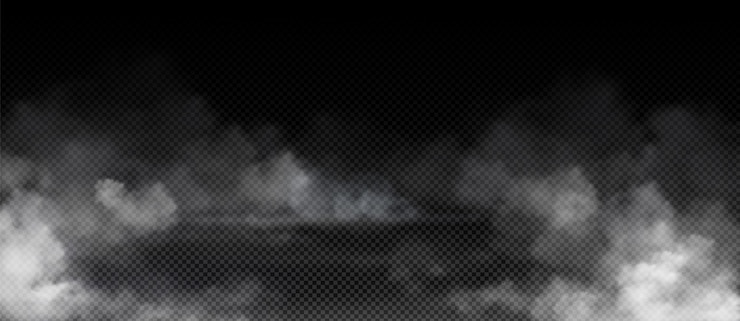 Vecteur gratuit la brume, la fumée, les nuages de smog blanc sur le sol, la brume du sol.