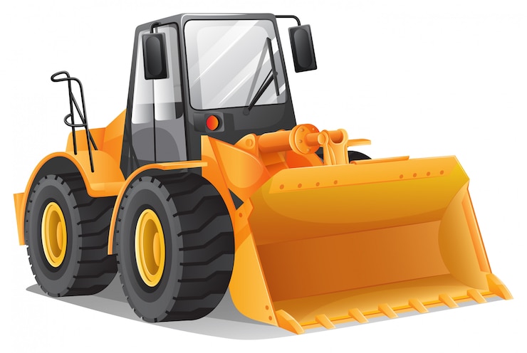 Vecteur gratuit bulldozer