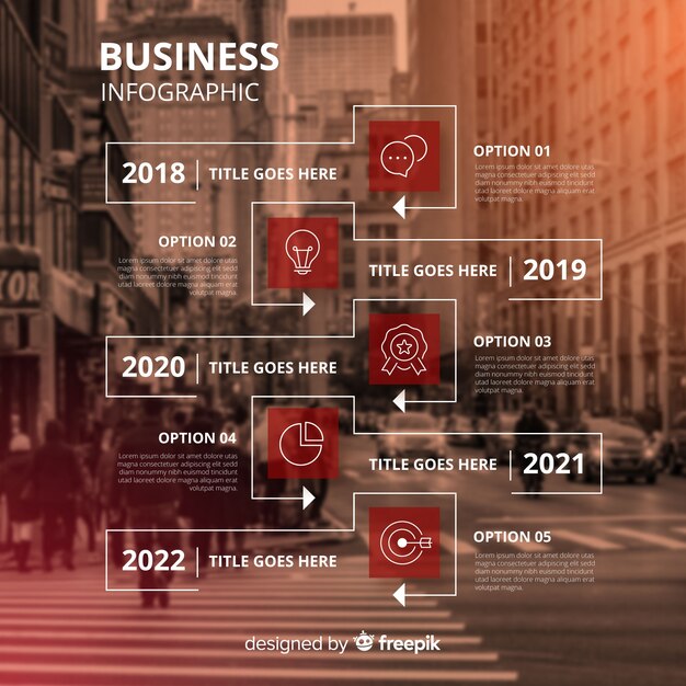 Business modèle infographique avec photo