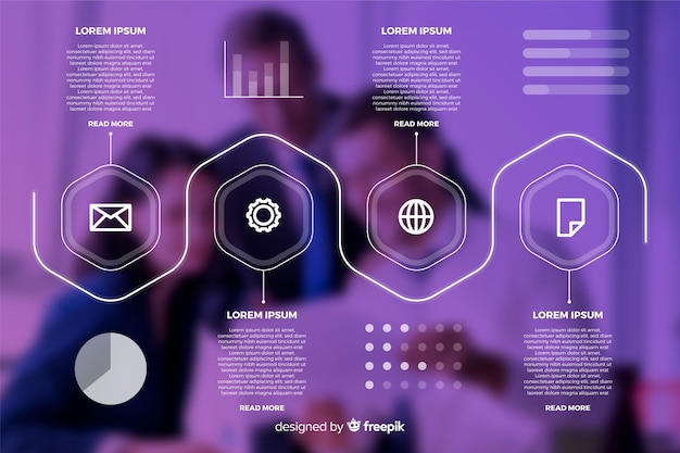 Business Modèle Infographique Avec Photo