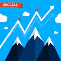 Vecteur gratuit business success illustration présentation