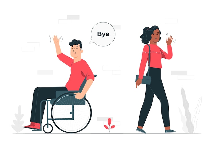 Vecteur gratuit bye concept illustration