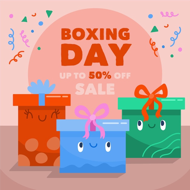 Cadeaux De Vente De Boxe Dessinés à La Main