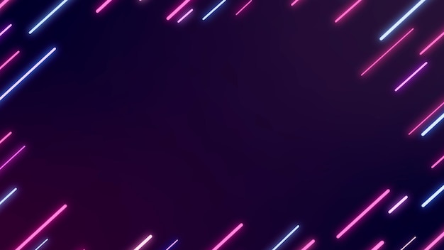 Cadre abstrait néon sur un vecteur de bannière de blog violet foncé