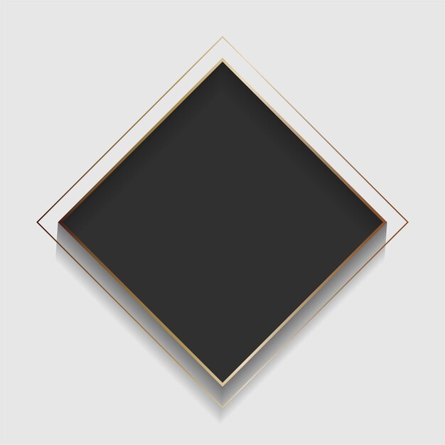 Cadre abstrait noir carré blanc