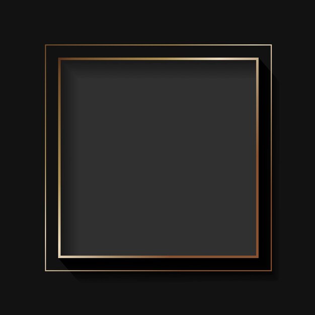 Cadre abstrait noir carré blanc