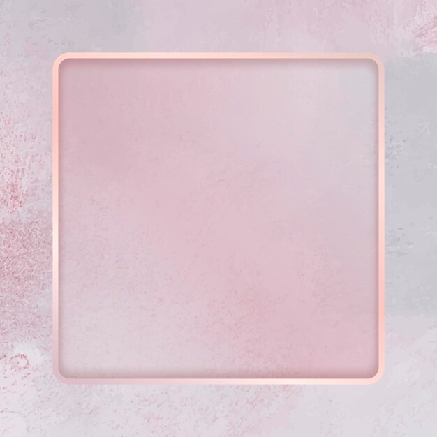 Cadre carré sur fond rose