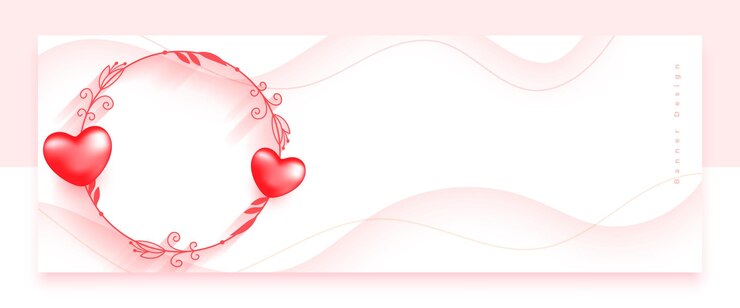 Vecteur gratuit cadre de cœur mignon papier peint romantique pour la veille de la saint-valentin