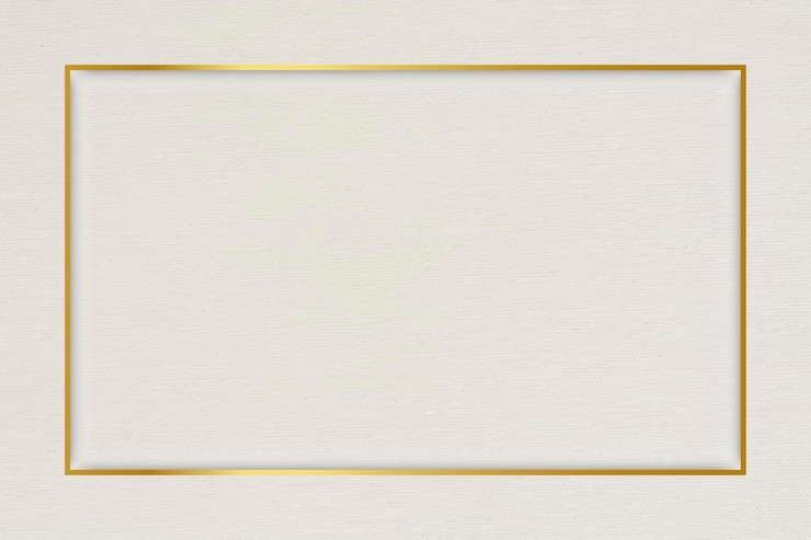 Vecteur gratuit cadre doré rectangle sur fond beige