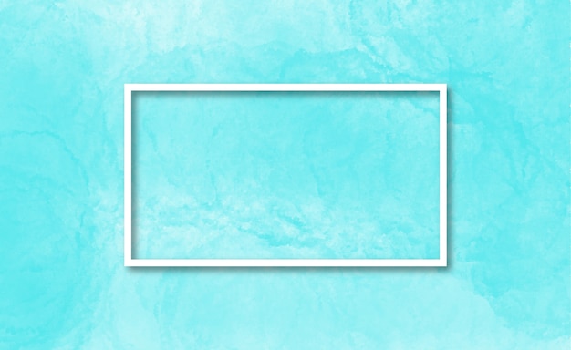Cadre élégant dans un fond aquarelle bleu clair