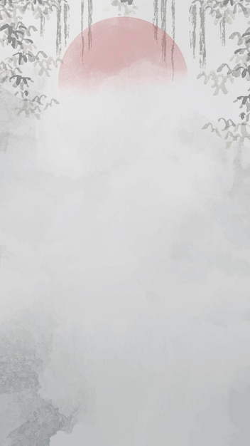 Cadre feuillu blanc gris