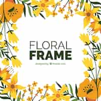 Vecteur gratuit cadre floral avec différentes espèces