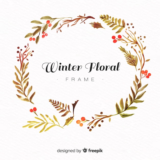 Cadre Floral D'hiver