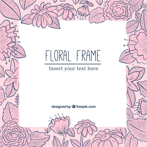 Cadre floral printanier