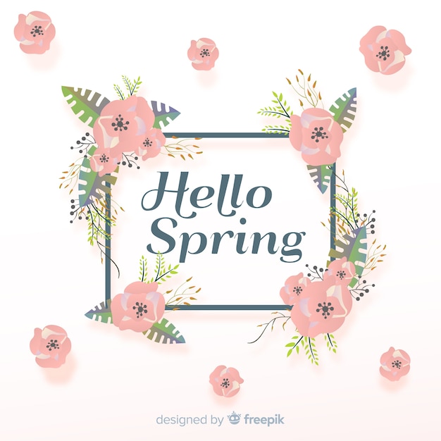 Cadre floral de printemps