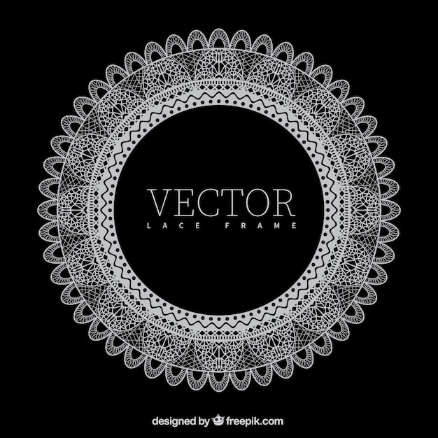 Vecteur gratuit cadre lacy