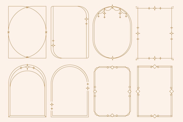 Cadre linéaire minimaliste de conception plate