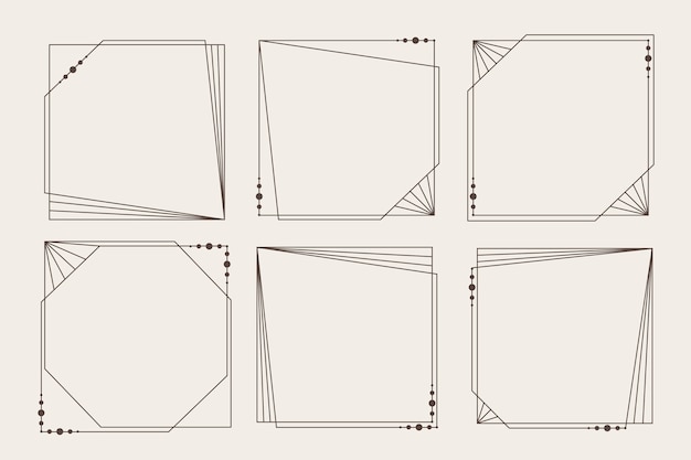 Cadre linéaire minimaliste de conception plate