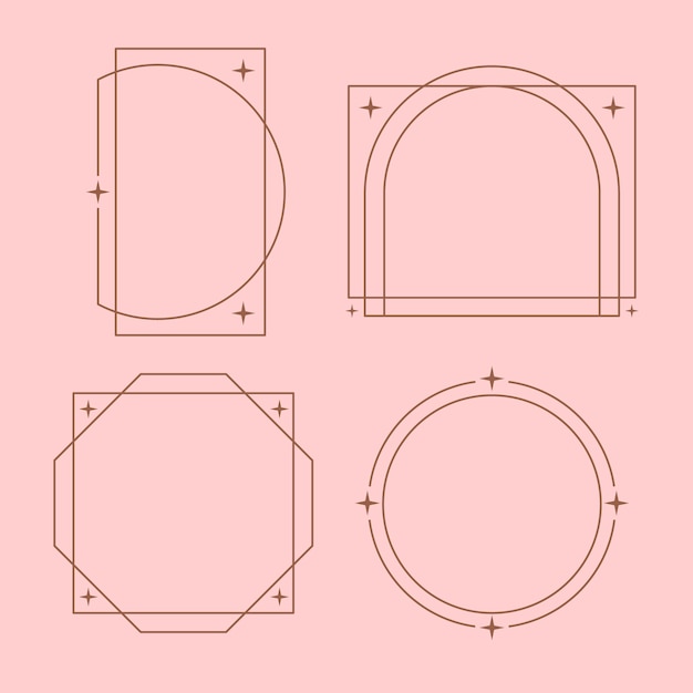 Cadre linéaire minimaliste de conception plate