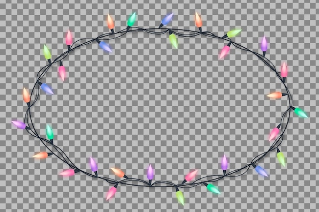 Cadre de lumières de Noël réalistes