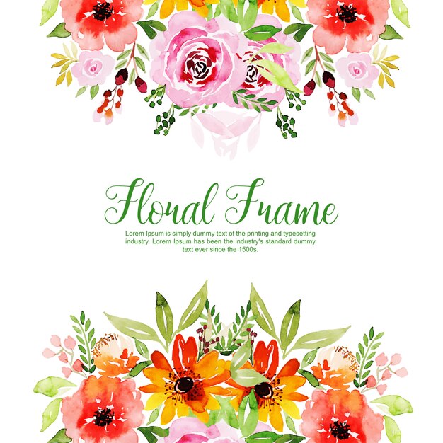 Cadre multi-usages aquarelle cadre floral