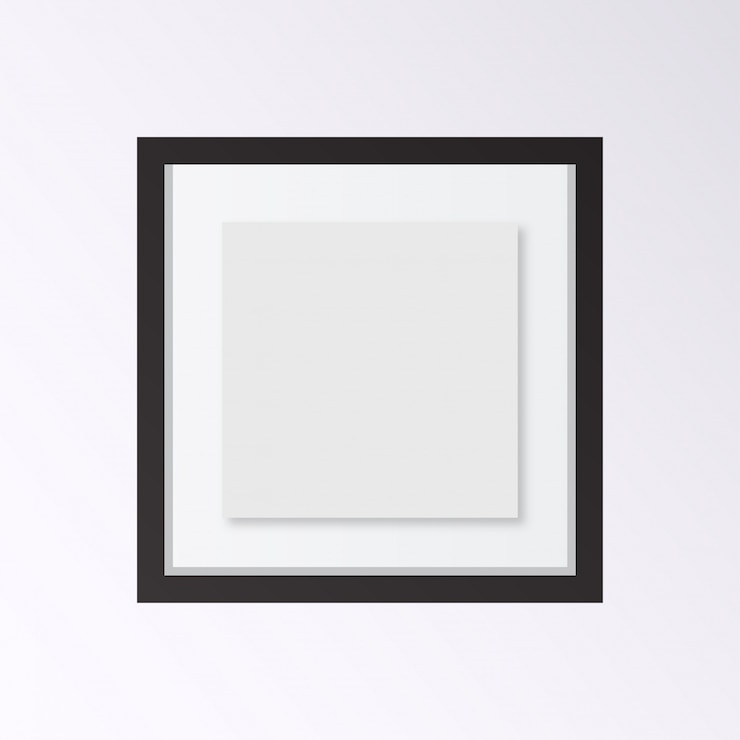Vecteur gratuit cadre photo réaliste isolé sur fond blanc parfait pour vos présentations illustration vectorielle