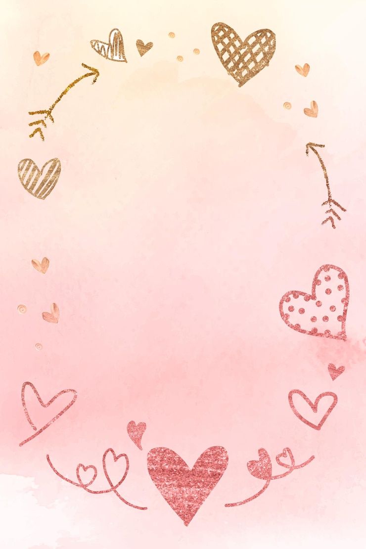 Vecteur gratuit cadre romantique de la saint-valentin à l'aquarelle
