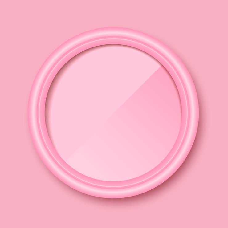 Vecteur gratuit cadre rose rond