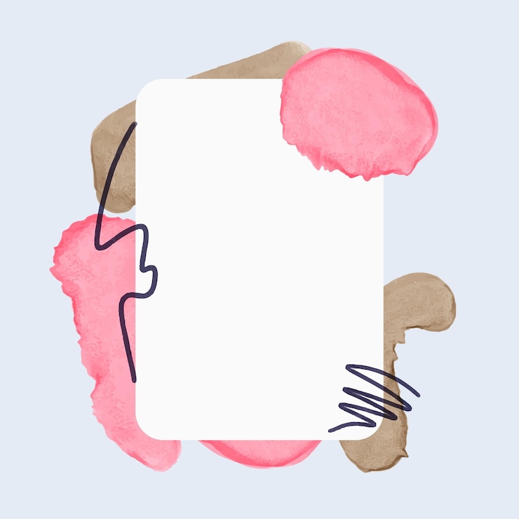 Vecteur gratuit cadre de style abstrait avec des taches
