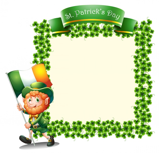 Vecteur gratuit un cadre vide pour la saint-patrick