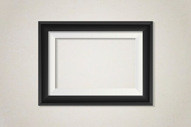 Cadre vierge noir sur le mur
