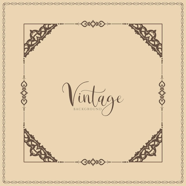 Cadre Vintage Beau Design De Fond Rétro