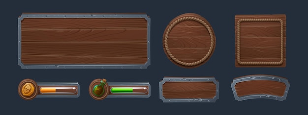 Cadres et planches en bois pour la conception de jeux