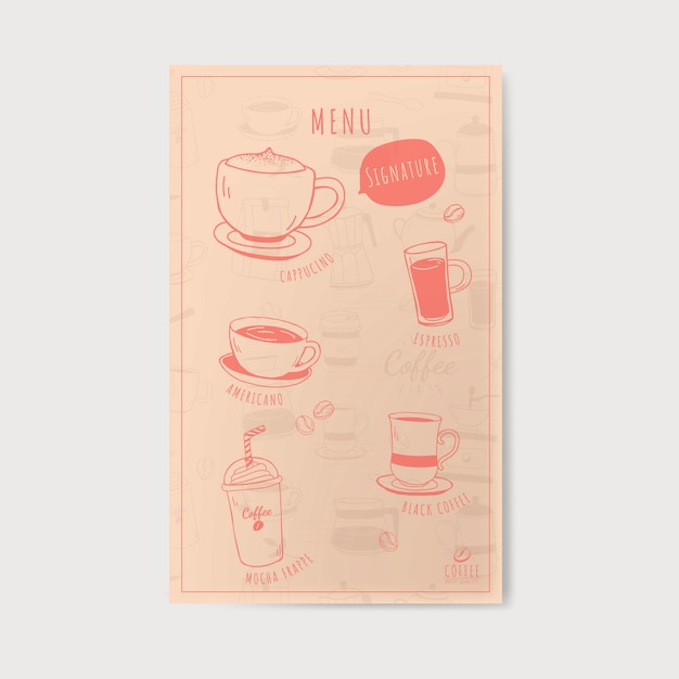 Café Et Vecteur De Menu Café