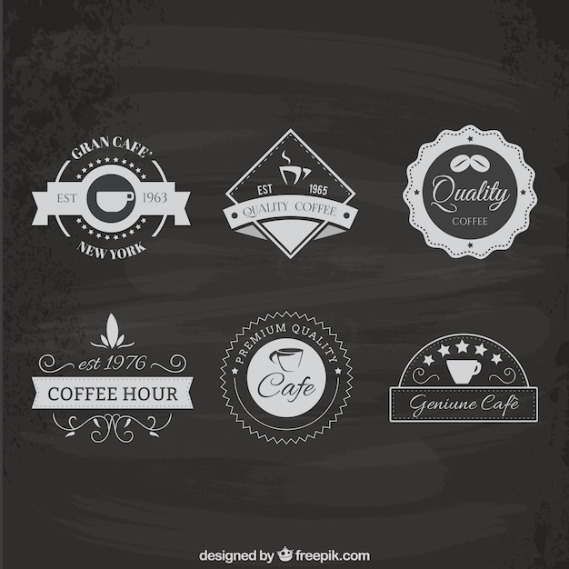 Vecteur gratuit cafétéria paquet de logo