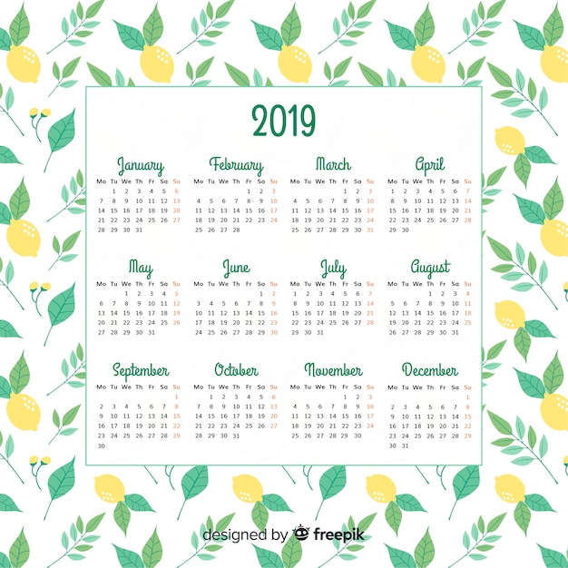 Calendrier 2019