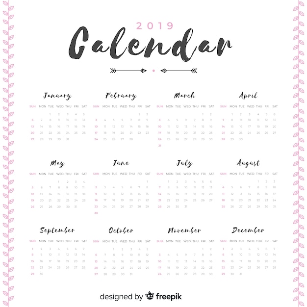 Calendrier 2019