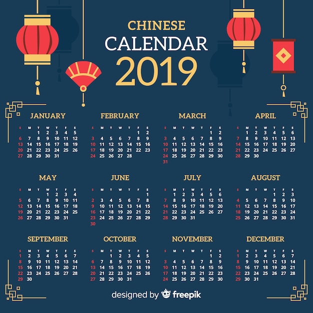 Calendrier Chinois 2019