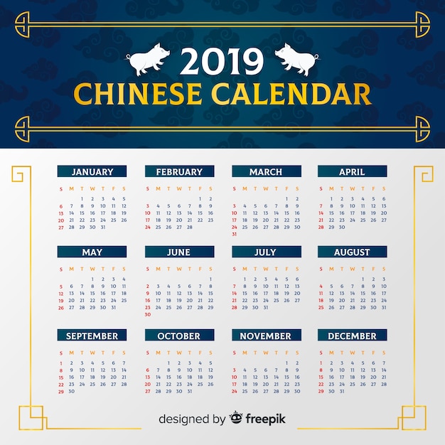 Calendrier Chinois 2019