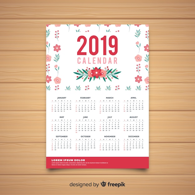 Calendrier Floral 2019