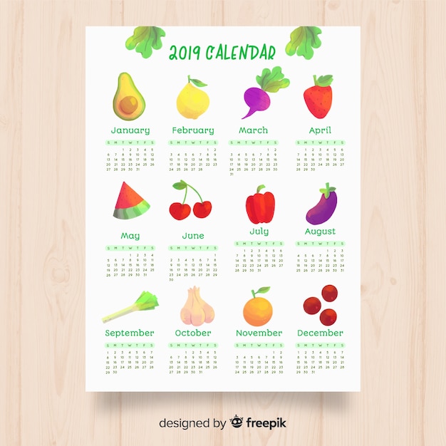 Calendrier De Fruits Et Légumes De Saison