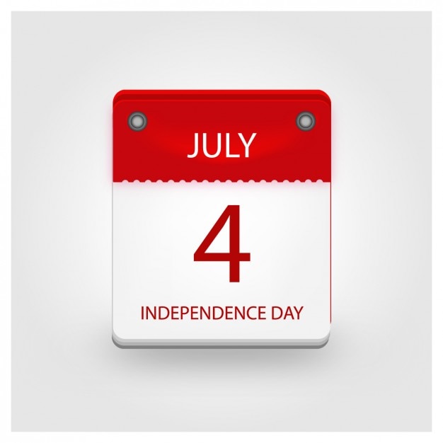 Vecteur gratuit calendrier jour de l&#39;indépendance