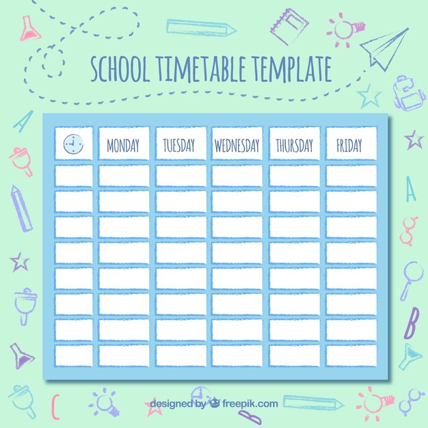 Calendrier scolaire mignon