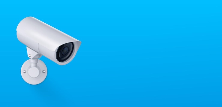 Vecteur gratuit caméra espion vidéo 3d vector blanc sécurité sécurité
