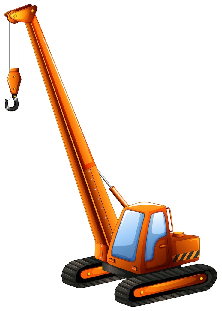 Vecteur gratuit camion grue