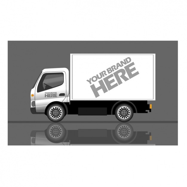 Vecteur gratuit camion pour la marque