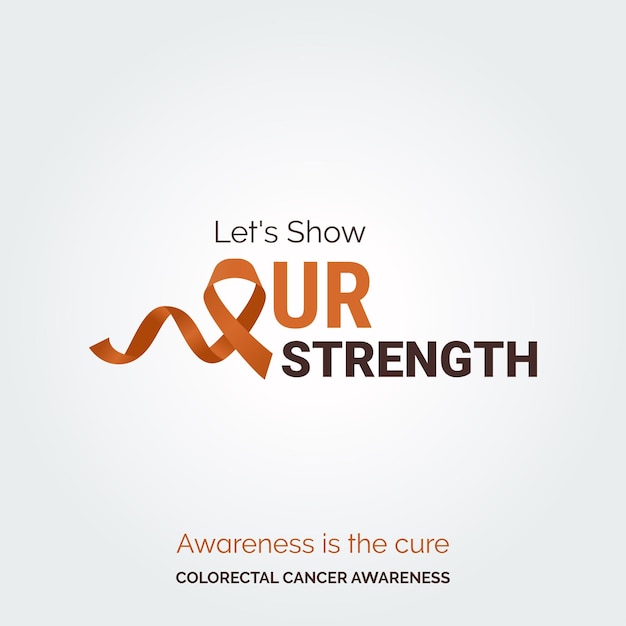 Vecteur gratuit campagne de sensibilisation au cancer colorectal donner de l’espoir