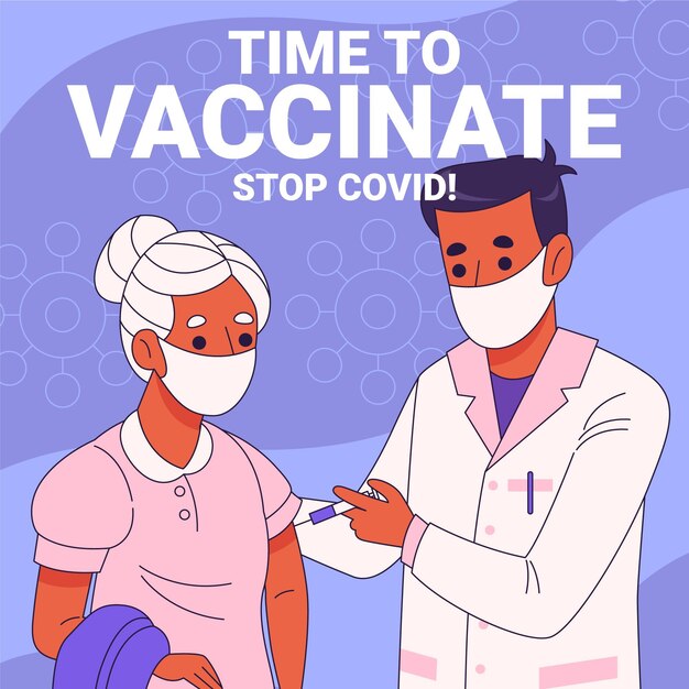 Campagne De Vaccination Contre Le Coronavirus Plat