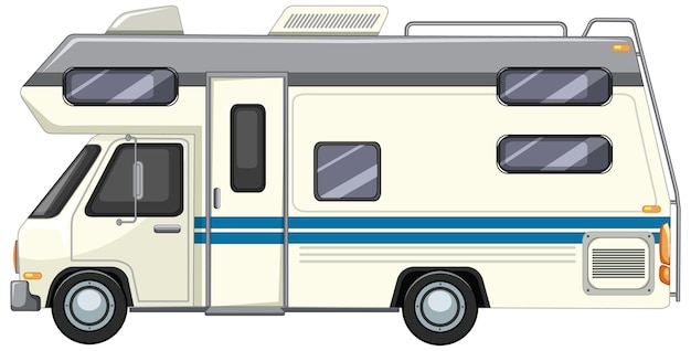 Vecteur gratuit camping-car mignon sur fond blanc