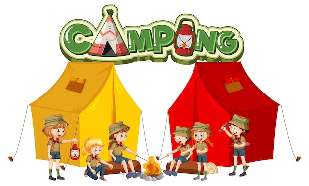 Camping En Plein Air Avec Des Enfants Scouts